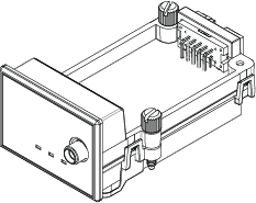 Dessin isométrique du sled Wi-Fi Red Lion FlexEdge avec connecteur d'antenne RP-SMA