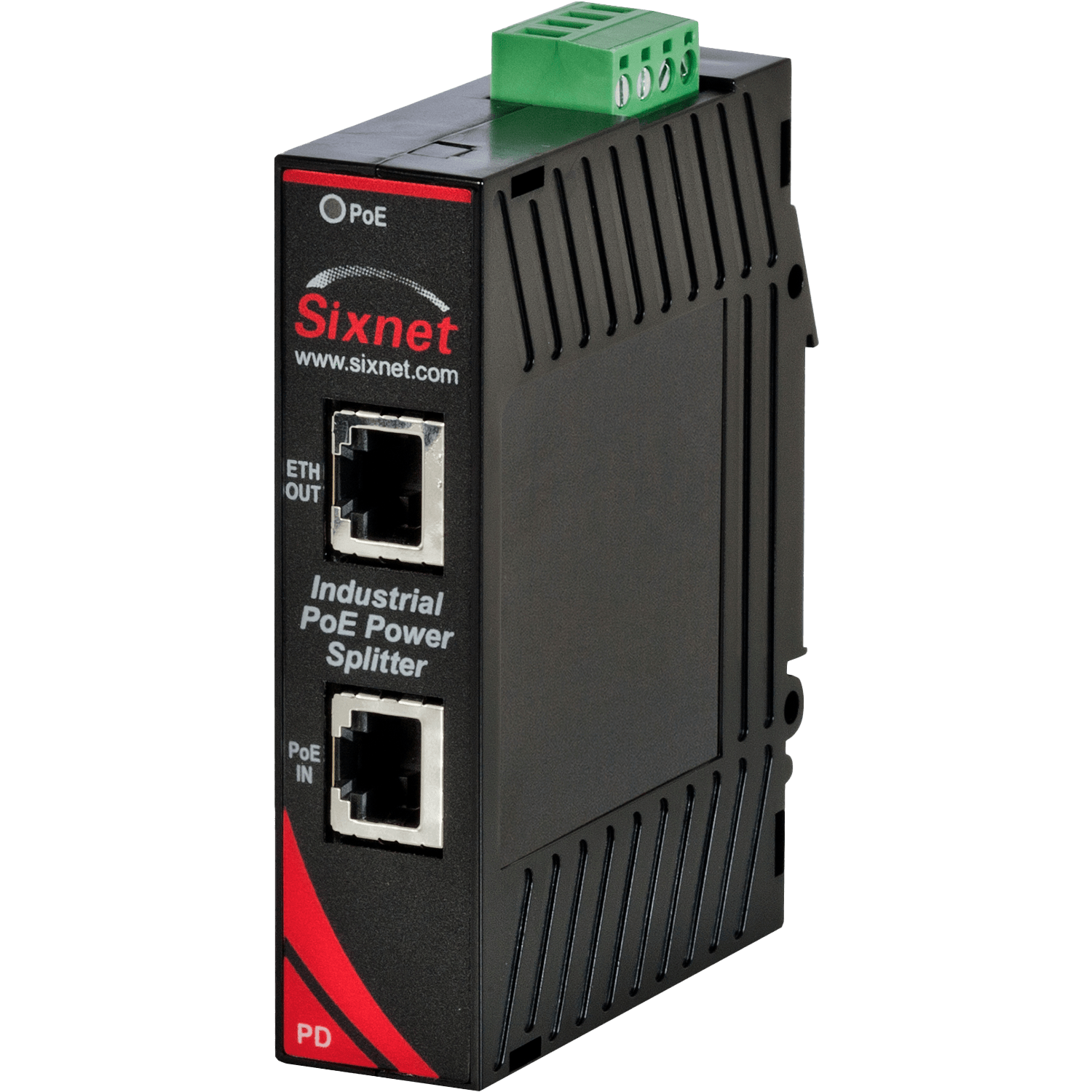 Séparateur PoE industriel Red Lion Sixnet EB-PD-24V-1 sortie 24 VDC sur rail DIN Séparateur PoE industriel Red Lion Sixnet EB-PD-24V-1 sortie 24 VDC sur rail DIN