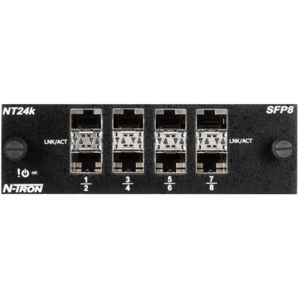 Module NT24K-SFP8 huit cages SFP Gigabit pour switch modulaire N-Tron