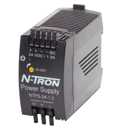 Alimentation rail DIN Red Lion N-Tron NTPS-24-1-3, 24 VDC 1,3 A, vue de face