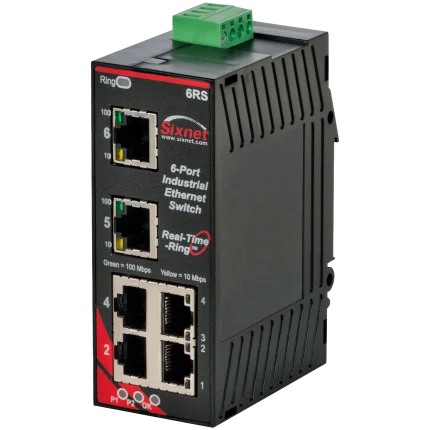 Switch à anneau redondant Red Lion Sixnet SL-6RS-1-D1 avec six ports RJ45