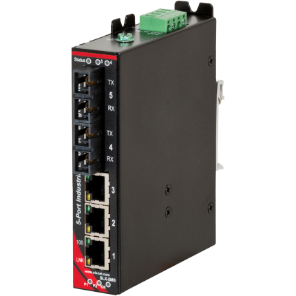 Switch Red Lion Sixnet SLX-5MS version deux fibres multimodes SC et trois RJ45