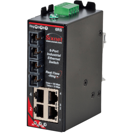 Switch Real-Time Ring Red Lion Sixnet SLX-6RS version deux fibres multimodes SC