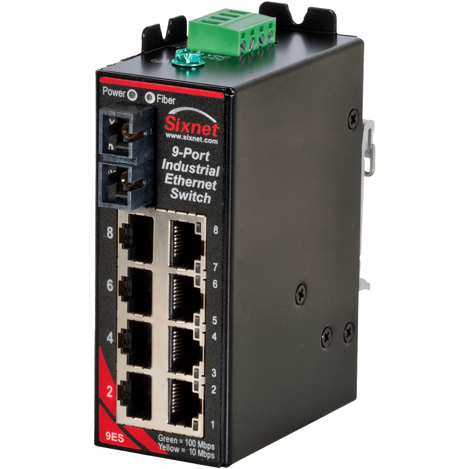 Switch non manageable Red Lion Sixnet SLX-9ES-3SC avec port fibre SC et huit RJ45 Switch non manageable Red Lion Sixnet SLX-9ES-3SC avec port fibre SC et huit RJ45
