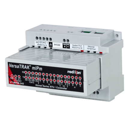 RTU Red Lion VersaTRAK mIPm 245 avec sorties analogiques, vue de trois quarts