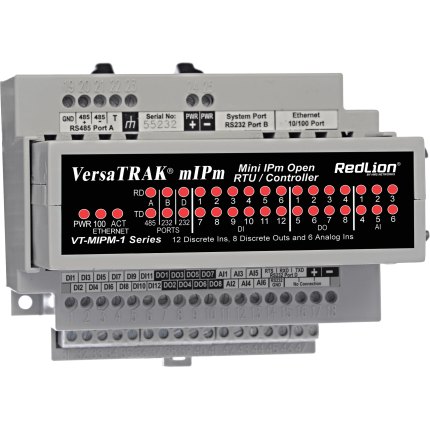 RTU Red Lion VersaTRAK mIPm 138 à E/S intégrées, vue de face